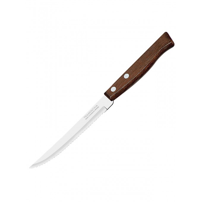 Нож для стейка TRAMONTINA с деревянной ручкой из нержавеющей стали 3114104]KB
